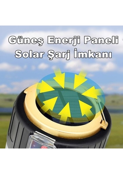 P-280W Kamp Lambası Solar Şarjlı Güneş Enerjili Ampül 26SMD LED Şarjlı El Feneri Powerbank 4mod fırsatları