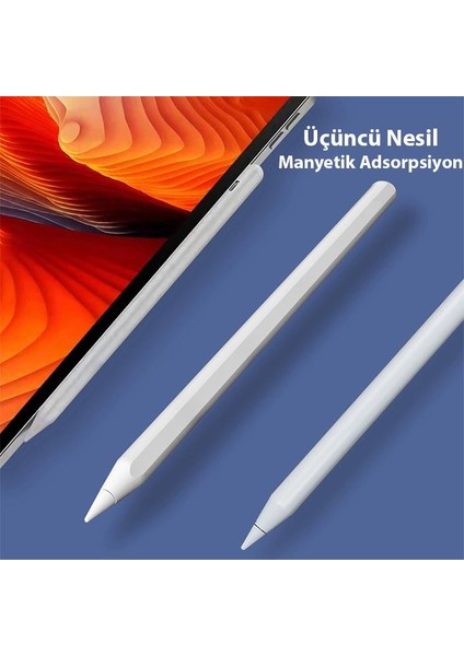 Apple Pencil Active Touch Kapasitif Dokunmatik Kalem, Tablet ve Telefon Için Eğimli Kalem