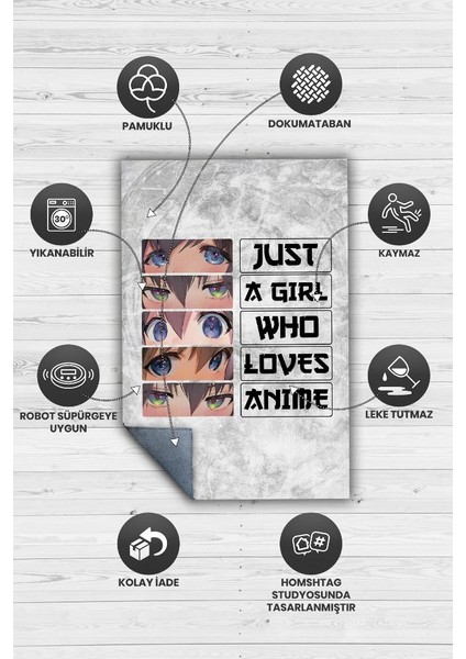 Anime Sevgisi Beyaz Renkli Halı Modern Anime Halısı Dokuma Tabanlı Hediyelik Anime Halısı fırsatları