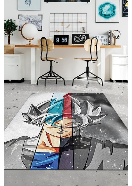Goku Çok Renkli Halı Modern Anime Halısı Modern Hediyelik Anime Sever Halısı