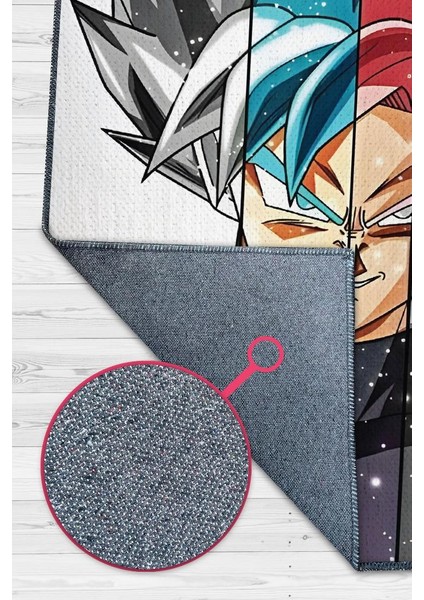 Goku Çok Renkli Halı Modern Anime Halısı Modern Hediyelik Anime Sever Halısı