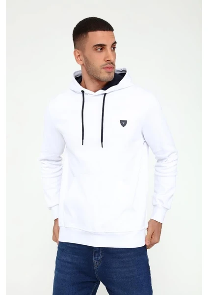 Rey Polo 403 Erkek Kapüşonlu Kanguru Cepli Uzun Kollu Pike Basic Sweatshirt