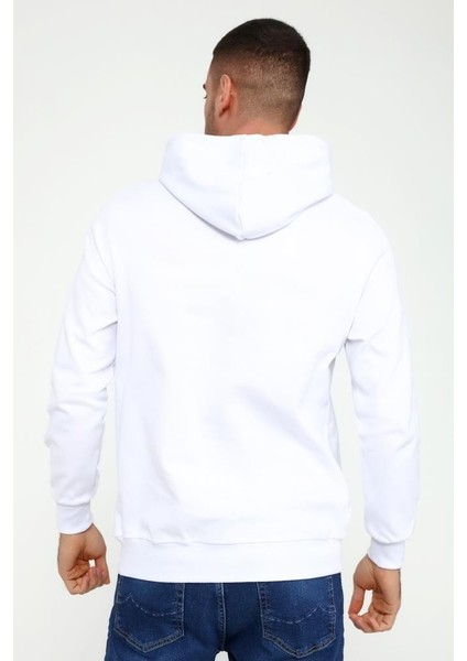 403 Erkek Kapüşonlu Kanguru Cepli Uzun Kollu Pike Basic Sweatshirt