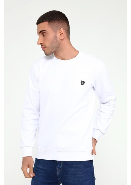 Erkek Bisiklet Yaka Uzun Kollu Basic Sweatshirt