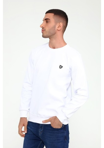 Erkek Bisiklet Yaka Uzun Kollu Basic Sweatshirt