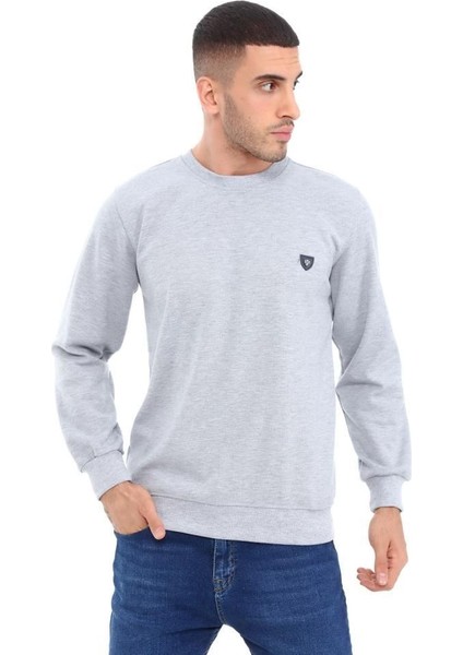 Erkek Bisiklet Yaka Uzun Kollu Basic Sweatshirt