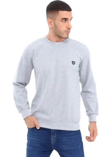 Rey Polo Erkek Bisiklet Yaka Uzun Kollu Basic Sweatshirt