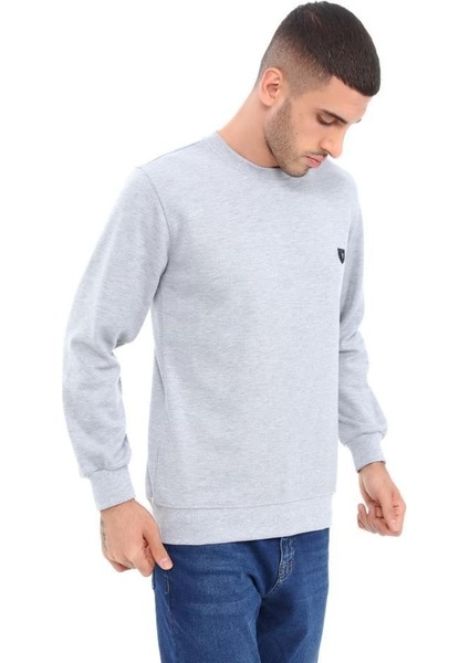 Erkek Bisiklet Yaka Uzun Kollu Basic Sweatshirt