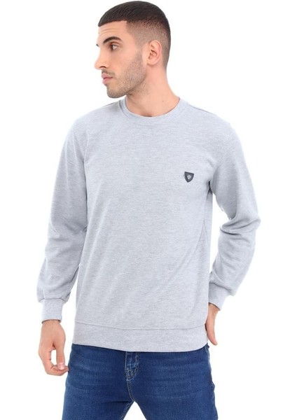 Erkek Bisiklet Yaka Uzun Kollu Basic Sweatshirt