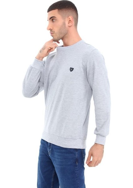 Erkek Bisiklet Yaka Uzun Kollu Basic Sweatshirt