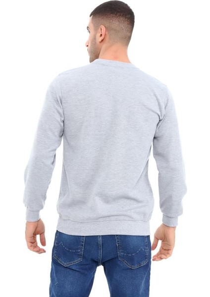 Erkek Bisiklet Yaka Uzun Kollu Basic Sweatshirt