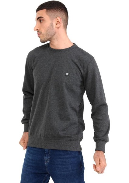 Erkek Bisiklet Yaka Uzun Kollu Basic Sweatshirt