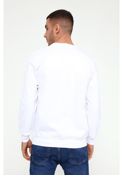 Erkek Bisiklet Yaka Uzun Kollu Basic Sweatshirt