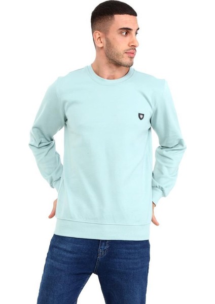 Erkek Bisiklet Yaka Uzun Kollu Basic Sweatshirt