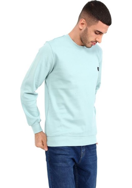 Erkek Bisiklet Yaka Uzun Kollu Basic Sweatshirt