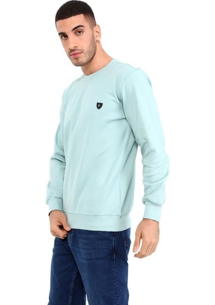 Erkek Bisiklet Yaka Uzun Kollu Basic Sweatshirt