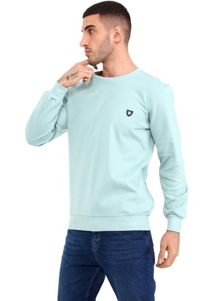 Erkek Bisiklet Yaka Uzun Kollu Basic Sweatshirt