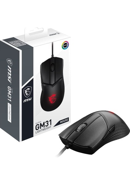 GG CLUTCH GM31 LIGHTWEIGHT GAMING MOUSE 12000 DPI OPTIK SENSOR RGB LED OYUNCU FARESI