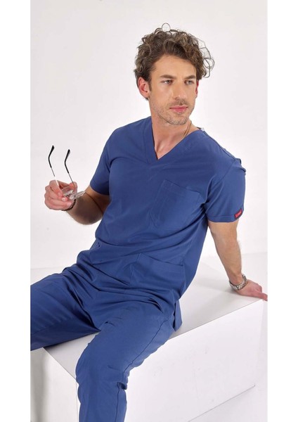 Fırtına Mavi U-Flex Likralı Scrubs Takım fırsatları