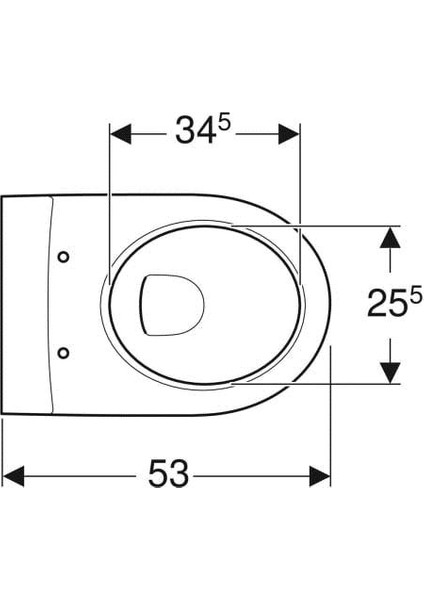 Geberit Icon Asma Klozet T53 Rimfree 501.002.00.1 ( Klozet Kapağı Dahildir )