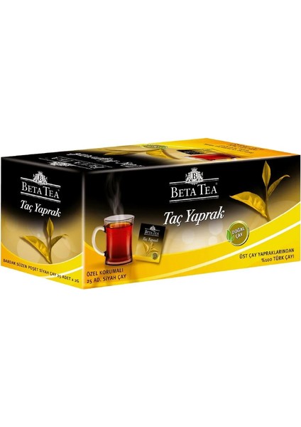 Beta Tea Taç Yaprak Türk Çayı Bardak Poşet 25 x 2 gr