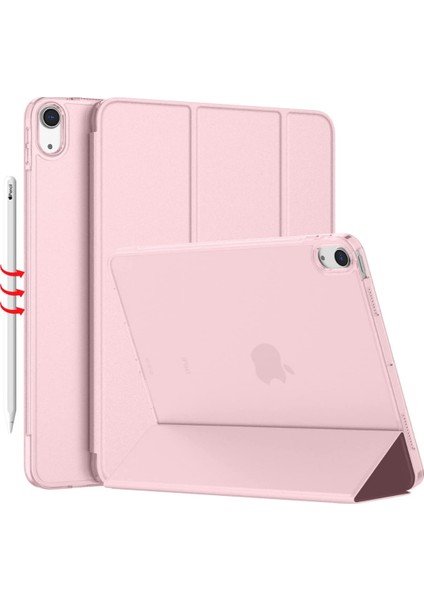 iPad 10.9 Inç 10.nesil Uyumlu Fuchsia Smart Cover Standlı Katlanabilir Akıllı Tablet Kılıfı