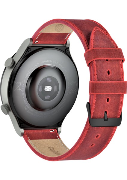 Huawei Watch Deri Kordon 22mm 46mm Watch GT4 Gt 2 3 4 5 Pro Se 2e Huawei Watch 4 Pro Ultimate Elite Gt2 E Gt2e Gt2pro Gt3 Pro Gt3pro Deri Kordon Kayış Kırmızı