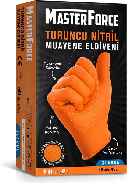 Turuncu Masterforce Nitril Eldiven - Xl