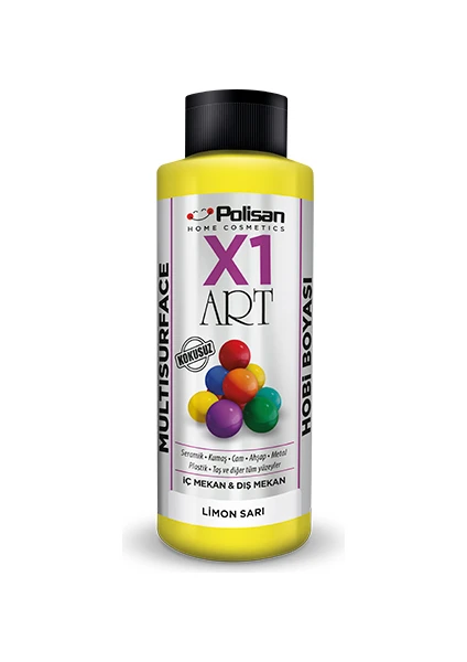 X1 Art Multisurface Hobi Boyası Limon Sarısı 120 ml