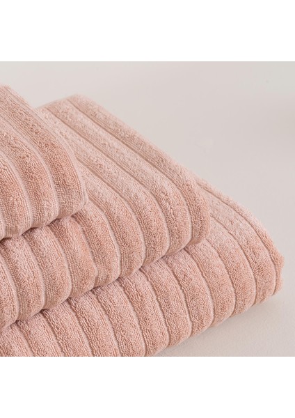 Waved Banyo Havlusu 70X140 cm Koyu Somon