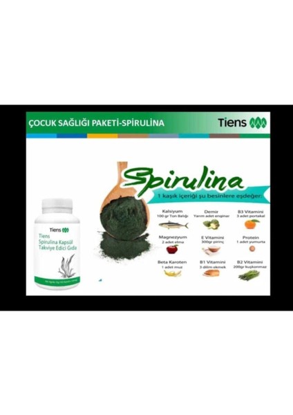 Spirulina Içeren Takviye Edici Gıda