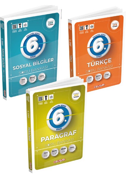 6. Sınıf Türkçe+Sosyal Bilgiler+Paragraf Soru Bankası 3 Lü Set (Ciltli)