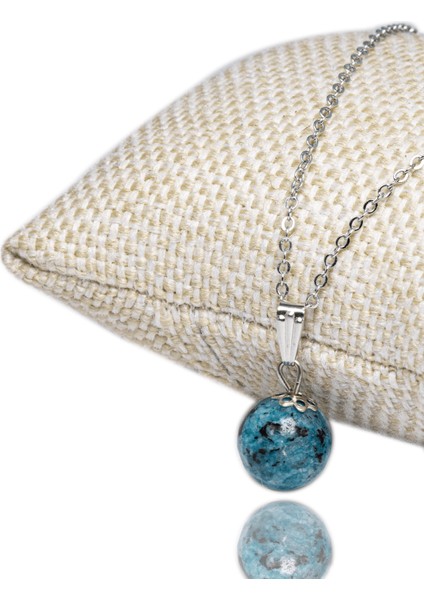 Sertifikalı Fasetli Doğal Apatit Taşı Kolye