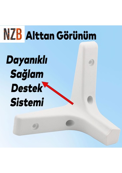 Lüks Mobilya Kanepe Sehpa Tv Ünitesi Koltuk Ayağı 12 cm Beyaz Baza Ayak modelleri