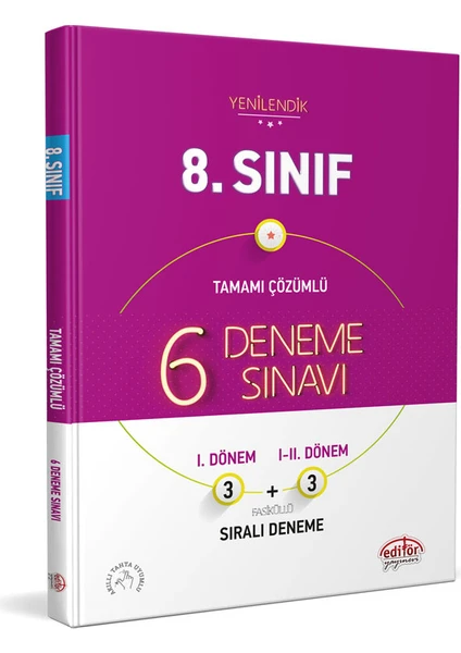 Editör Yayınları 8. Sınıf 6 Deneme Sınavı Tamamı Çözümlü