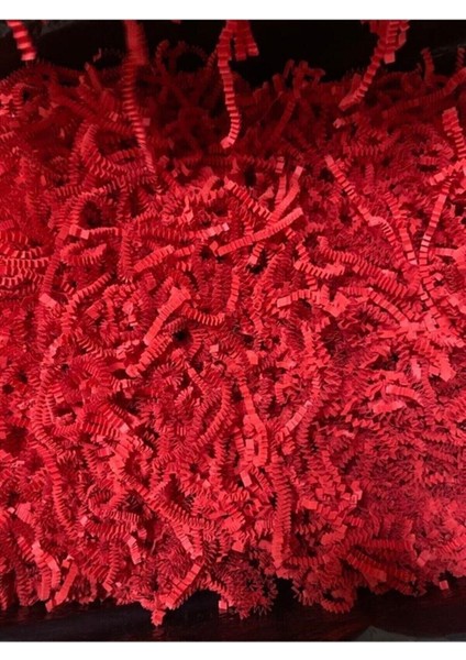 Kırpık Z Zigzag Pelur Kırpıntı Kağıt 1000 gr Kırmızı Renk Süs Dolgu Malzemesi 1 kg Black Paper