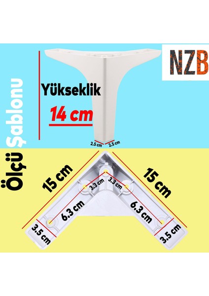 Lüks Mobilya Kanepe Sehpa Tv Ünitesi Koltuk Ayağı 14 cm Beyaz Baza Ayak modelleri