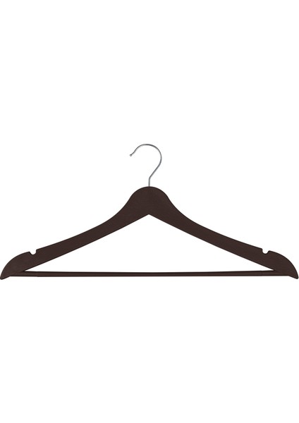 Sağlam Plastik Ahşap Görünümlü Elbise Askısı 12 Adet Kahverengi fiyatları