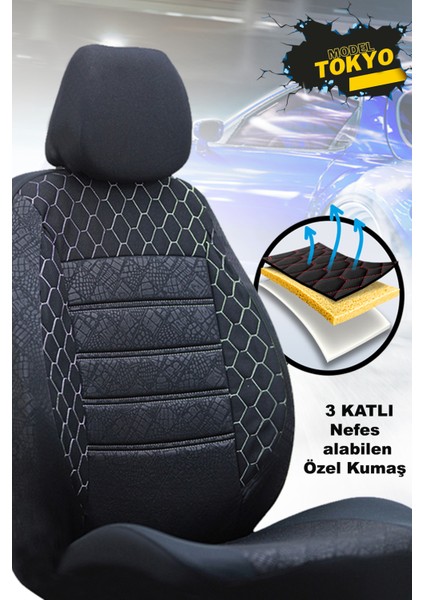 Renault Symbol 1.5 Dci Uyumlu Siyah Oto Koltuk Kılıfı (Tam Takım Ön Arka Araç Koltuk Kılıfı) fiyatları