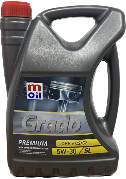 Grado Premium 5W-30 5 Litre C2/C3 Partiküllü Motor Yağı ( Üretim Yılı: 2023 )