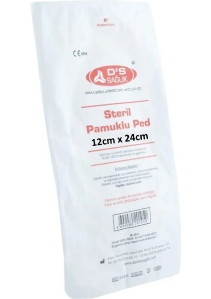 Hidrofil Pamuklu Ped 12 cm x 24 cm - 3 Adet