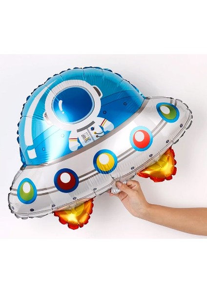 Kozmik Galaksi Uzay Gemisi Astronot Folyo Balon Helyum Balon Uçan Balon