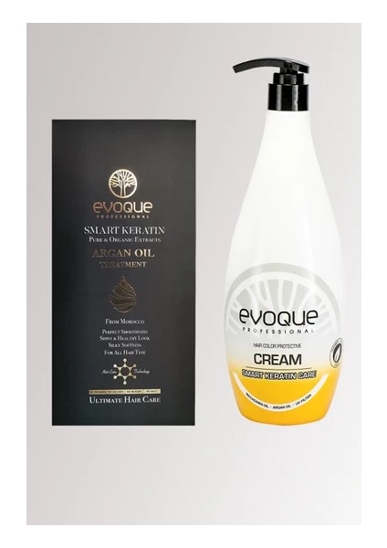 Smart Keratin Saf ve Organik Argan Yağ 100 ml + Smart Keratin Serisi Saç Kremi 100 ml