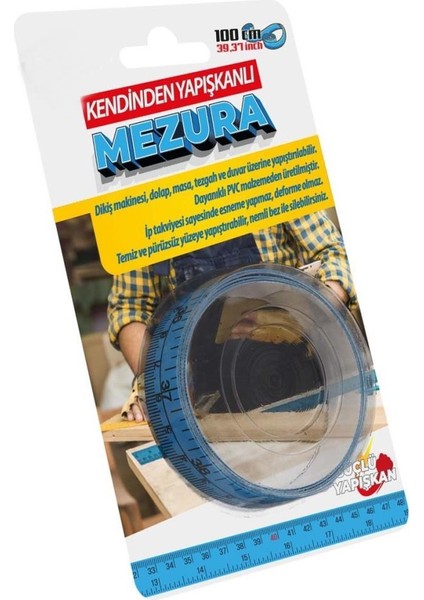 Kendinden Yapışkanlı Mezura 100CM