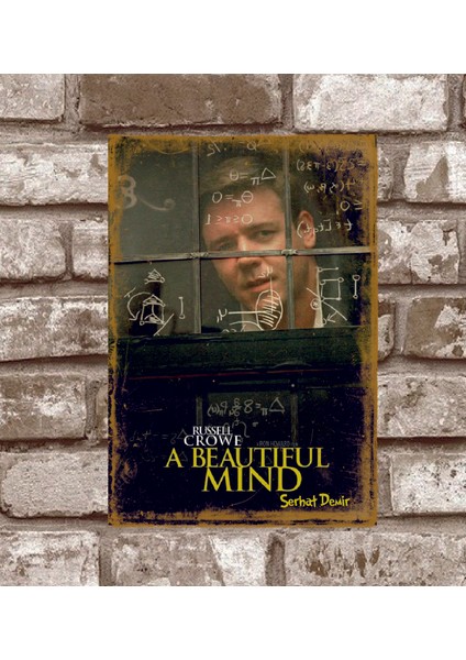 Retro199 Kişiye Özel A Beautiful Mind Retro Vintage Metal Film Poster