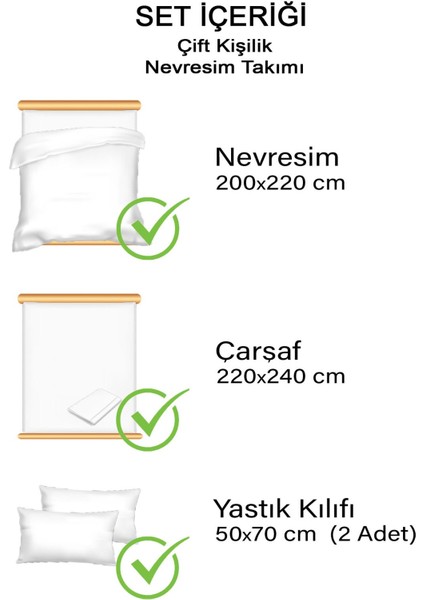 Karnaval Çift Kişilik Nevresim Takımı Krem/turuncu indirimleri