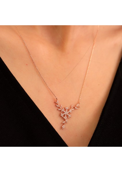 925 Ayar Gümüş Daldaki Kar Tanesi Kolye fiyatları