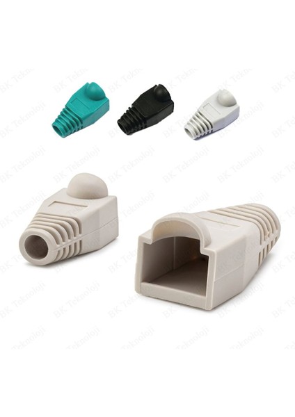 BK Teknoloji RJ45 Cat5 Cat6 Renkli Koruyucu Kılıf - 10 Adet Papuç