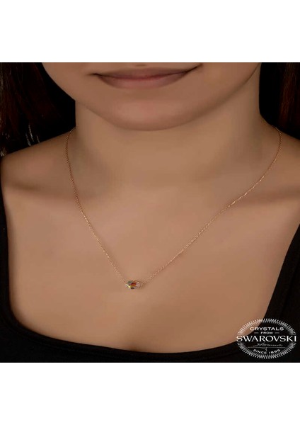 Swarovski Crystal Taşlı Parlak Top Gümüş Kadın Kolye fiyatları