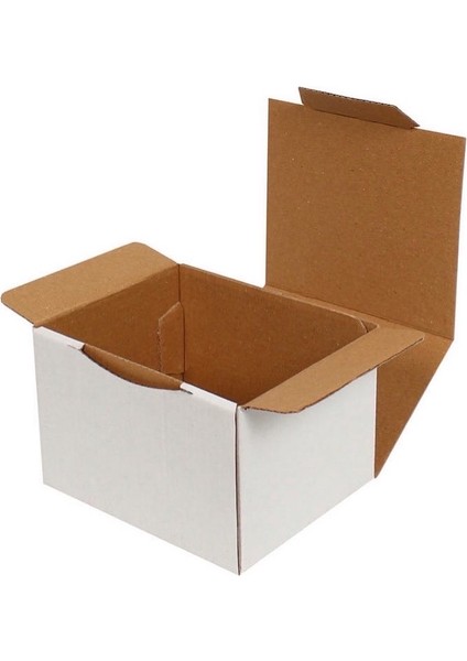 Beyaz Kilitli Kargo Kutusu / Ebat: 12,5X10,5X8 cm (100 Adet) fiyatları